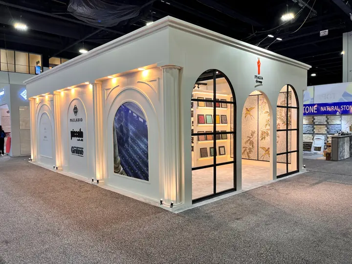 Italia Group booth at Custom Exhibit 2024, Atlanta, GA