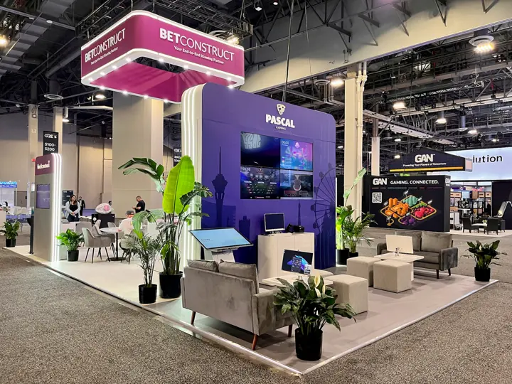 BetConstruct & Pascal booth at G2E 2023, Las Vegas, NV