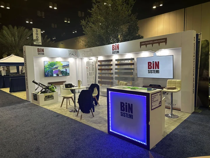 Bin Sistemi booth at The Landscape Show 2023, Orlando, FL